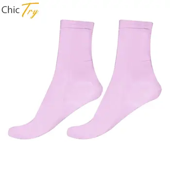 Çorap Yağı Parlak Naylon Çorap Seksi Şeker Renk Çorap Erkek Ultra İnce Şeffaf Diz Çorap Yüksek Elastikiyet Erkekler Kadınlar için