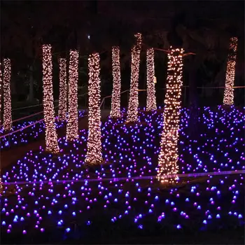 XİAOMİ LED Güneş Dize İşıklar Peri Yolu Çim Peyzaj Mantar Lamba Açık Noel Bahçe Veranda Garland sokak dekorasyonu