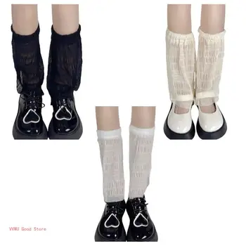 Japon Harajuku bacak ısıtıcıları Punk Kadın Yaz Dantel Tüp bacak örtüsü Slouch Çorap Buzağı Çorap Gotik Kadınlar Kızlar için Hediye