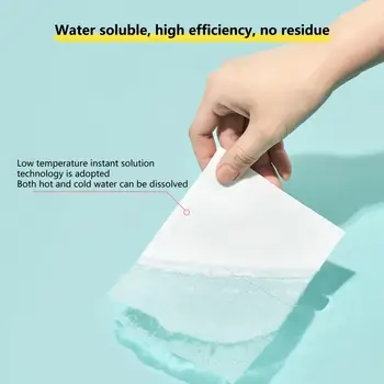 30 Adet Çamaşır Kağıdı Kolayca Çözünür Kullanımı Kolay Krem Eko çizgili çamaşır deterjanı Kağıt Temizleme Araçları Ev Gereçleri