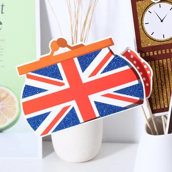 İNGILTERE Bayrağı Photo Booth Dikmeler - 20 adet İngiliz Çay Parti Malzemeleri