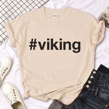 Viking tshirt kadın manga yaz tasarımcı bluzu kadın komik tasarımcı anime giyim