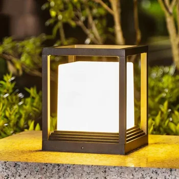 Modern Güneş Sonrası kep lambası açık Çit Güverte sütun lambası peyzaj Güneş fener sonrası ışık veranda bahçe dekor için