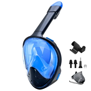 Silikon dalış maskesi tam kuru şnorkel maske Seti Tam Yüz anti-sis dalış gözlüğü yüzme gözlükleri seti yetişkinler için