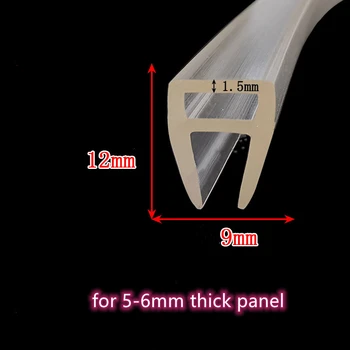 PVC U Şerit Kenar Kalkanı Muhafaza Bağlı 5 - 6mm Kalınlığında Panel Kurulu Cam Metal Ahşap Araç Contaları Şeffaf