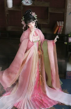 1/4 1/3 Ölçekli BJD Giysileri Çin Antik Kostüm Hanfu peri elbisesi Kıyafet BJD / SD MSD SD13 Büyük Kız Bebek Aksesuarları A1451