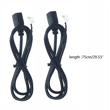 2 adet 4Pin+6pin Konektörü USB kablosu Araba Radyo Stereo için 1M USB kablosu USB Adaptörü R3MD