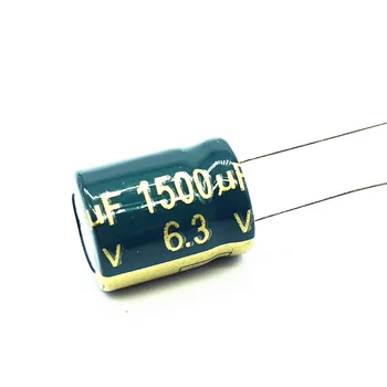 5 adet / grup 6.3 V 1500UF 10*13 Düşük ESR / Empedans yüksek frekanslı alüminyum elektrolitik kondansatör 1500UF 6.3 V 10*13 6. 3v1500uf 20%