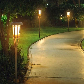 Ev Bahçe çim lambası Süslemeleri Sıcak Bahçe Hava Koşullarına Dayanıklı Ebedi Alev güneş ışığı Kolay kurulum Katı Ürün Kalitesi