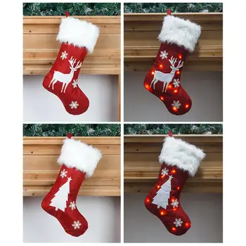 Benzersiz Noel Çorap Boyutu Noel Çorap Kaprisli Noel Çorap Şenlikli Santa Kardan Adam Kar Tanesi Tasarımları