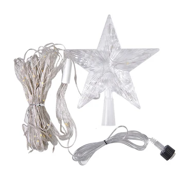 USB beş köşeli yıldız lamba dize 2M / 3M şelale lambası avlu açık kamp bahçe asılı ağaç lambası USB noel led lamba