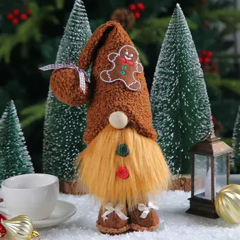 Festivali Gnome Dekorasyon El Yapımı Noel Gnome Bebek Sevimli Peluş Süsler baston şekerler Tam Sakal Masaüstü Bilgisayarlar için