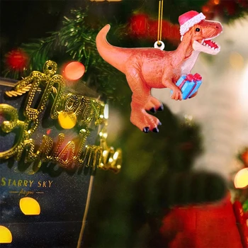 Noel Ağacı Dinozor Kolye Merry Christmas Süslemeleri Ev için 2023 Süs Xmas Navidad Noel Hediyeler Mutlu Yeni Yıl 2024