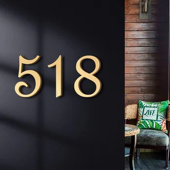 Yeni İskandinav Retro Tarzı Kendinden yapışkanlı Kapı Numarası 0-9 İşareti Ev Akrilik Haneli Daire Otel ofis kapısı Adresi Sokak Sticker