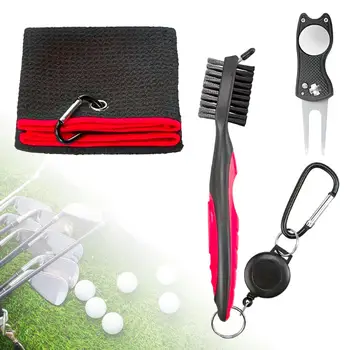 3x Golf Kulübü Temizleme Taşınabilir Golfçü Hediye golf havlusu Onarım Aracı Oyun Golf Eğitmeni golf arabası Yeni Başlayanlar Uygulama