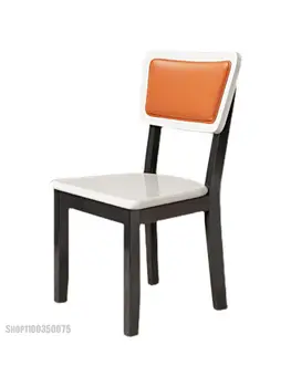 Özel Teknoloji Kumaş katı ahşap yemek sandalye ışığı Lüks Yumuşak çanta sandalye Modern Minimalist Ev sırtlı sandalye Restoran Net