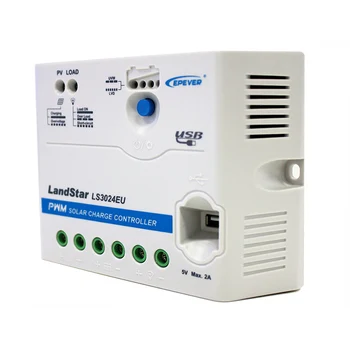 EPever LandStar LS3024EU Kapalı ızgara Kravat Sistemi 12V 24V 30A Manuel PWM güneş şarj kontrol cihazı İle Ev Kullanımı İçin USB Çıkışı