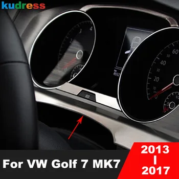 Volkswagen VW Golf 7 için Mk7 2013 2014 2015 2016 2017 Çelik Araba İç Dashboard Enstrüman Çerçeve Paneli Kapak Trim Aksesuarları