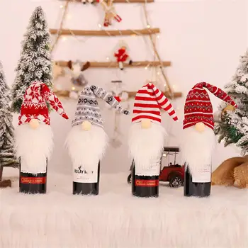Yeni Yıl Süslemeleri Şenlikli Atmosfer Şenlikli Giyinmek Örgü Yün Noel Dekorasyon Masa Ayarı Tatil Parti Malzemeleri
