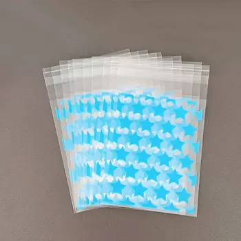 50 Adet Idol kart tutucu Idol Kartı Çevre hediye paketi Çantası Su Geçirmez Şeffaf Yıldız Takı Kendinden yapışkanlı Çanta PE 10x8cm