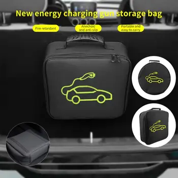 Araba şarj kablosu saklama çantası Taşıma Çantası elektrikli araç şarjı Fişler Prizler bağlantı Kabloları Ekipmanları Konteyner Depolama