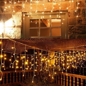 LED Güneş Saçağı dize ışıkları 3.5 M Su geçirmez Peri düğün çelengi parti ev bahçe dekoru LED açık dize ışıkları
