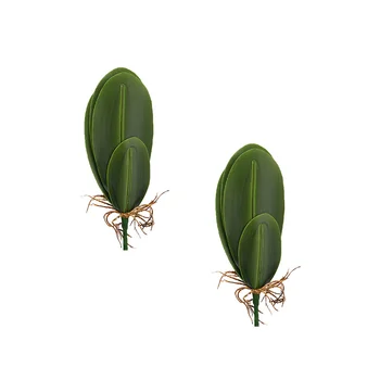 2 Adet Yapay Phalaenopsis simülasyon yaprakları yeşillik düğün dekor sahte sahte