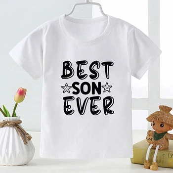 En iyi Oğlu Hiç Çocuklar kısa kollu t-shirt Yaz Casual Tops 2-12 Erkek Giysileri Karikatür Sevimli T Shirt Çocuklar için Ücretsiz Kargo