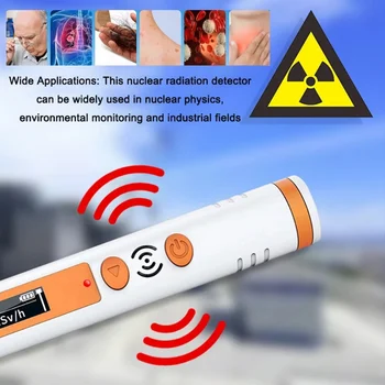 Kalem Tipi nükleer radyasyon dedektörü radyoaktif X Y β-ışını dedektörü Kişisel doz Geiger sayacı ses ışık alarmı