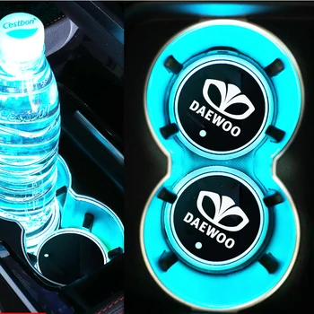 Yedi Renk Araba Sticker İç dekoratif ortam ışığı LED Araba Daewoo DAEWOO için oto Aksesuarları
