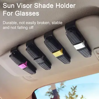 Güneş gözlüğü araba için tutucu Araba Gözlük Tutucu Güvenli Montaj Gözlük Kartları Araba Ayarlanabilir Güneşlik Tutucular 4 Set