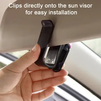 Güneş gözlüğü araba için tutucu Araba Gözlük Tutucu Güvenli Montaj Gözlük Kartları Araba Ayarlanabilir Güneşlik Tutucular 4 Set