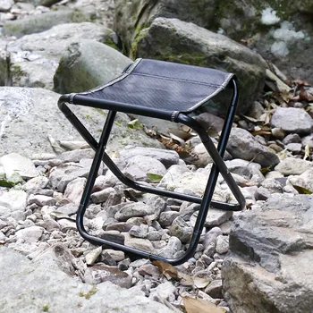 Alüminyum alaşım açık katlanır tabure, taşınabilir katlanır sandalye, ultra hafif ve kalınlaşmış küçük Maza kamp ve balıkçılık sto