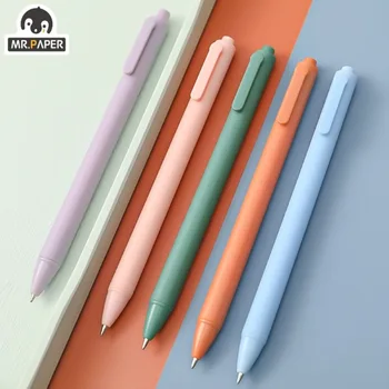 Mr. Kağıt 5 Stil Macaron Renk Jel Kalemler Öğrenci Sınavı Öğrenmek Basit Siyah Mürekkep Kalem İyi Görünümlü Ofis Aksesuarları Kırtasiye