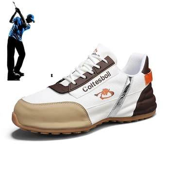 Erkek Örgü Nefes Golf ayakkabıları Açık Rahat yürüyüş ayakkabısı erkek Moda spor ayakkabı