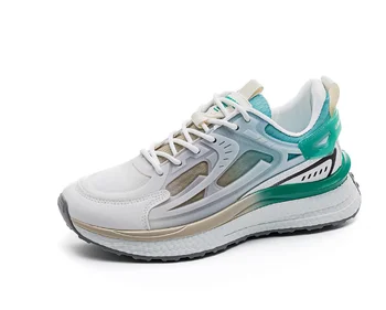 Beyaz yeşil yaz hafif rahat koşu ayakkabıları