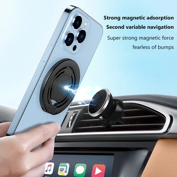 Manyetik Telefon tutucu Katlanabilir Parmak Kavrama Braketi 360 ° Ayarlanabilir Ultra ince Çinko Alaşım Tembel Tutucu iPhone iPad Akıllı Telefonlar için