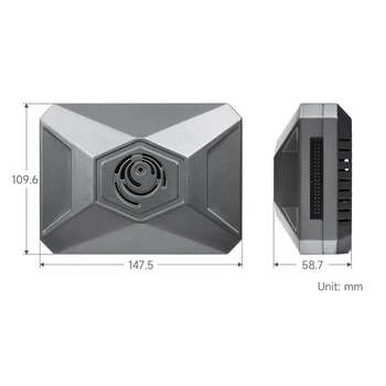 Soğutma Ve Koruma Metal Kasa Gri-Siyah İçin GPIO Adaptörlü Jetson Nano Durumda Kabuk (F) ,Jetson Nano Geliştirme Kiti