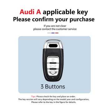 Çinko Alaşım Araba Anahtarı Durum Kapak için Audi A1 A3 8V A4 B8 B9 A5 A6 C7 A7 A8 Q3 Q5 Q7 S4 S6 S7 S8 R8 TT Anahtarlık Aksesuarları Llavero