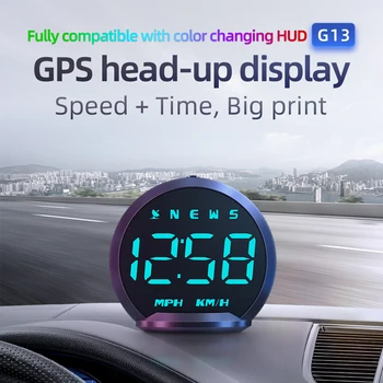 G13 GPS Dedektörü Araba HUD Araç Head up Display Dijital Kilometre Alarm Hatırlatma Ölçer Elektronik Aksesuarları Tüm Arabalar İçin