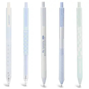 5 adet Jel Mürekkep Kalemler Hızlı Kuru Yenilik Sevimli Köpek Jel Kalemler Güzel Nokta 0.42 mm Kalem Siyah Mürekkep Geri Çekilebilir Jel Kalemler Ofis Okul için