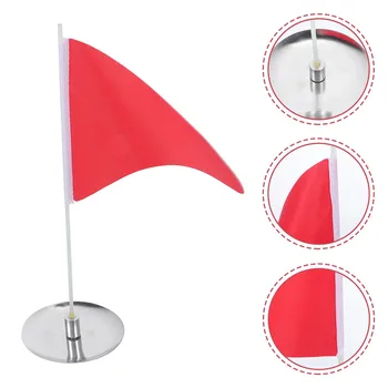 1 adet Golf delik amaçlayan bayrak kurulu golf pratik paslanmaz çelik taşınabilir bayrak direği