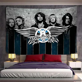 Ev Yatak Odası Dekorasyon Yatak Odası Dekor Estetik A-Aerosmith duvar halısı Halıları Başlıklar Kawaii Asılı Dekoratif