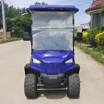 Moda Şekli Dört Tekerlekli Gezi Turist golf arabası Off-road Elektrikli Kros golf arabası 4 Yolcu