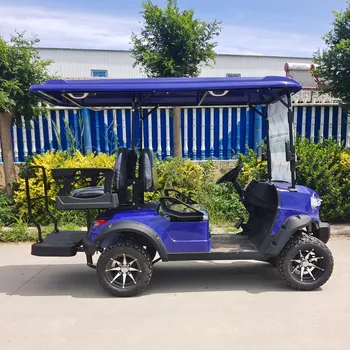 Moda Şekli Dört Tekerlekli Gezi Turist golf arabası Off-road Elektrikli Kros golf arabası 4 Yolcu