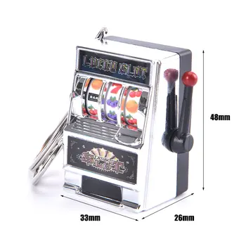 Mini Meyve Slot Makinesi Eğlenceli Doğum Günü Anahtarlık Hediye Oyuncak Jetonlu Oyunlar Eğlenceli Şanslı Jackpot