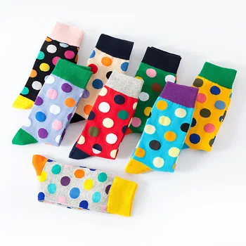 Moda Renkli Nokta Pamuk Çorap Kişilik Harajuku Caual Komik Çorap Kadın Çift Sıcak Satış
