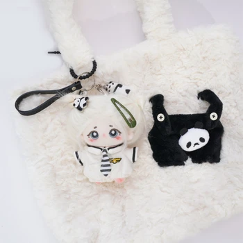 Ön satış 10cm Mini Panda Seastar Vücut Sevimli Pamuklu Bebek Açık Altın Rengi Kızarmış Saç Peluş oyuncak bebekler Hediye