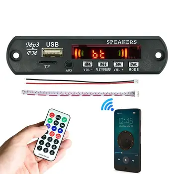 Amplifikatör MP3 Çalar Modülü Desteği Bluetooth Kurulu Amplifikatör Araba Kablosuz FM Radyo Modülü Desteği TF WMA WAV FLAC