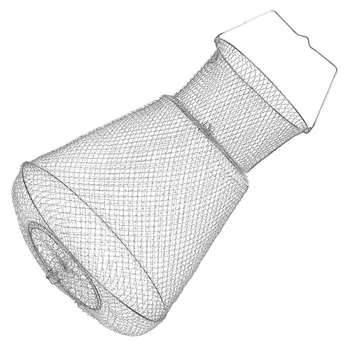 Galvanizli Tel Sepet Paslanmaz Çelik Katlanabilir Balıkçılık Iniş Malzemeleri ıçin Fshing Net Kafes 45 * 72 cm